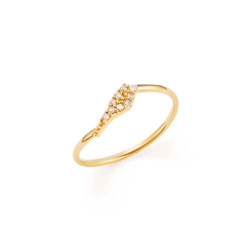 Anel Filhotes Pássaros de Ouro Amarelo 18k com Diamantes