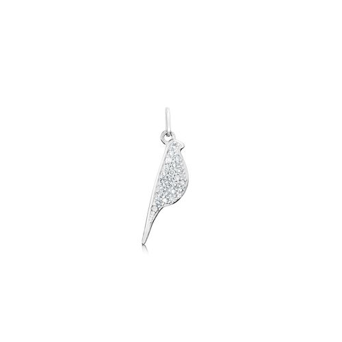 Pingente Filhotes Pássaro de Ouro Branco 18k e Diamantes