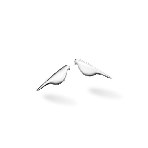 Brincos Filhotes Pássaro de Ouro Branco 18k