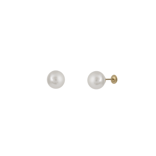 Brincos Classic de Ouro Amarelo 18k com Pérola (6 mm)