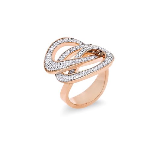 Anel Elos em Ouro Rosé 18k com Diamantes