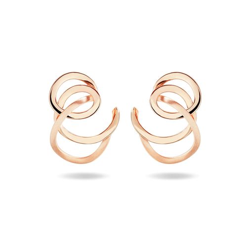 Brincos Elos M de Ouro Rosé 18k