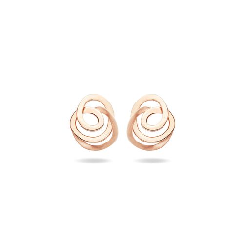 Brincos Elos em Ouro Rosé 18k