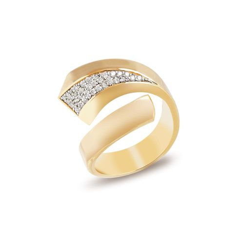 Anel Vida Laços P em Ouro 18k e Diamantes