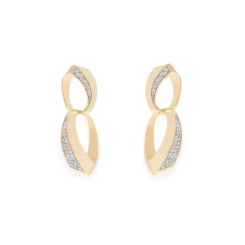 Brincos Laços G em Ouro 18k e Diamantes