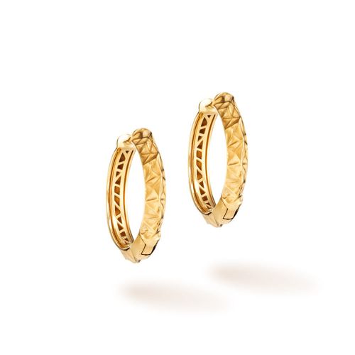 Brincos Argola Origami P em Ouro 18k