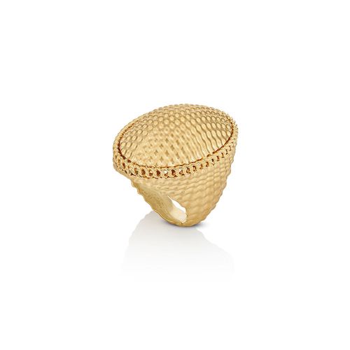 Maxi Anel Areia de ouro 18k texturizado
