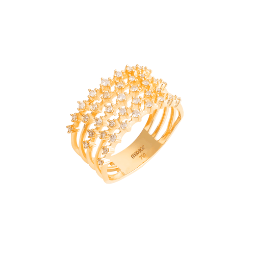 Anel Candle de Ouro 18k com Diamantes