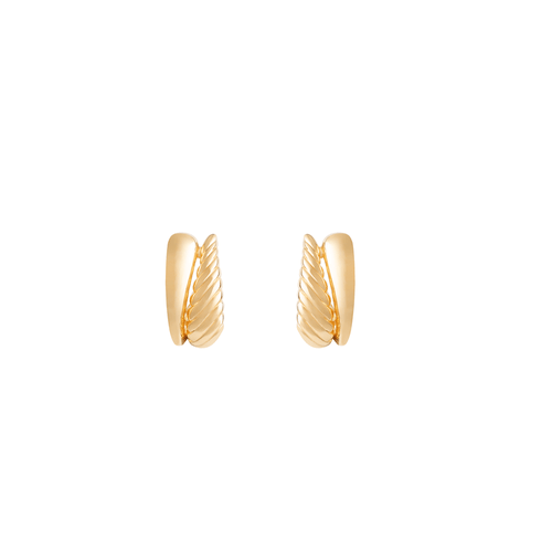 Brincos Shell P de Ouro 18k