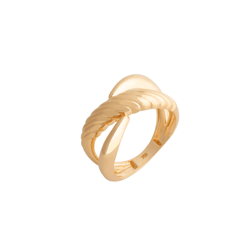 Anel Shell M de Ouro 18k