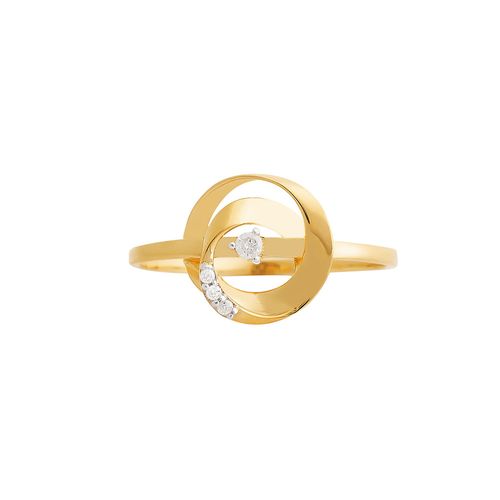 Anel Reunion de Ouro 18k com Diamantes