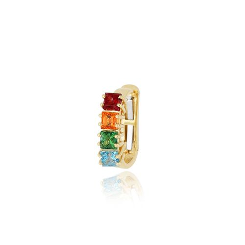 Piercing The One de ouro 18k com mix de topázios