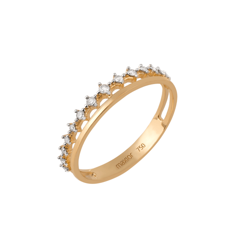 Anel Lovely de Ouro 18k com Diamantes