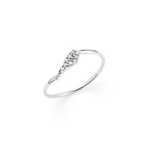 Anel Filhotes Pássaros de Ouro Branco 18k com Diamantes
