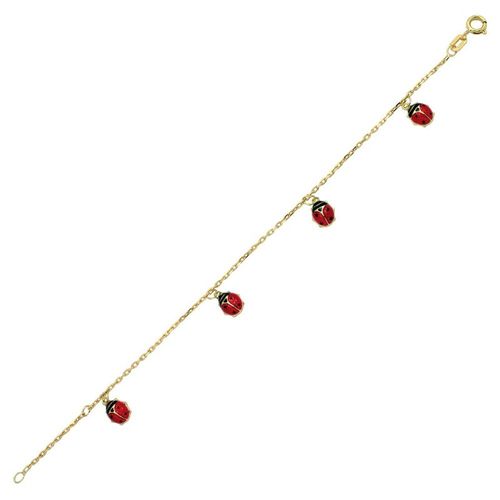 Pulseira Infantil Joaninha de Ouro 18k