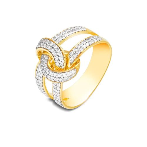 Anel Encontros G de Ouro Amarelo 18k com Diamantes