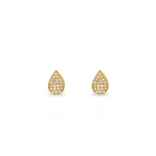 Brincos Dream Gota de Ouro 18k com Diamantes
