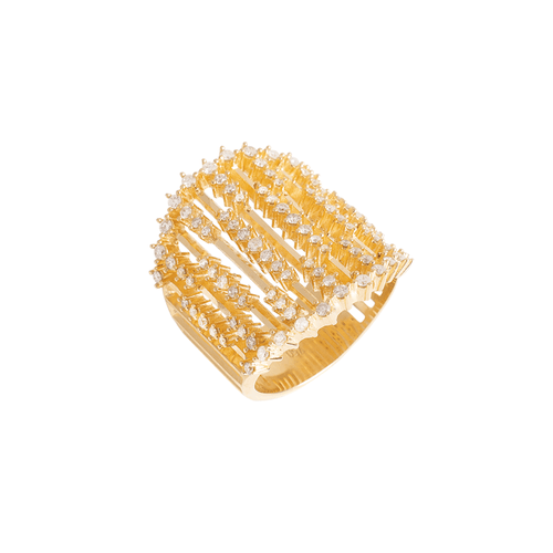 Anel Candle G de Ouro 18k com Diamantes