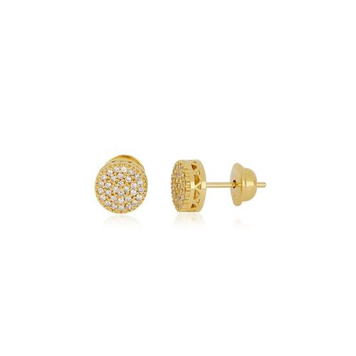 Brincos Dream M de Ouro 18k com Pavê de Diamantes