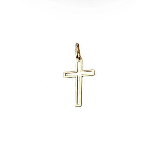 Pingente Cruz Vazada de Ouro Amarelo 18k
