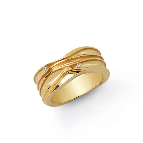 Anel Sand (P) de Ouro 18k com Diamantes