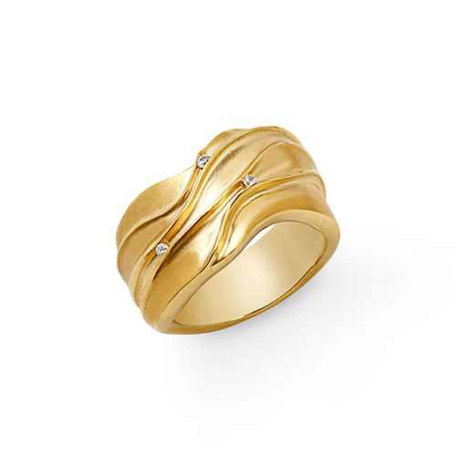 Anel Sand G de Ouro 18k com Diamantes