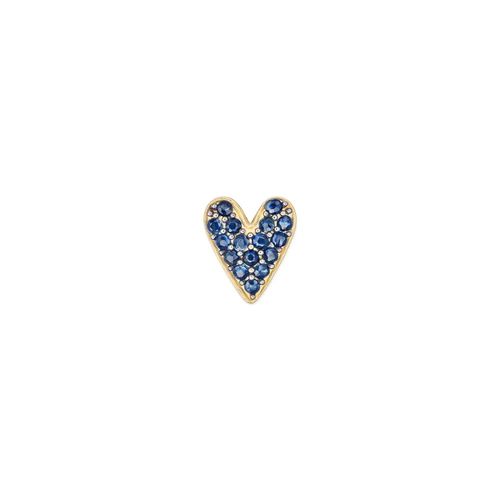 Pingente Let's Love Coração de Ouro 18k com Safiras