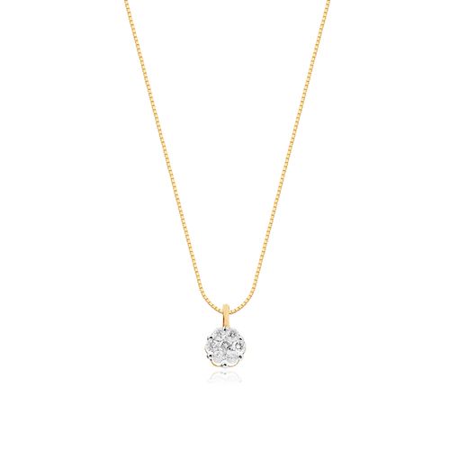 Colar Starlight Redondo de Ouro 18k com Diamantes