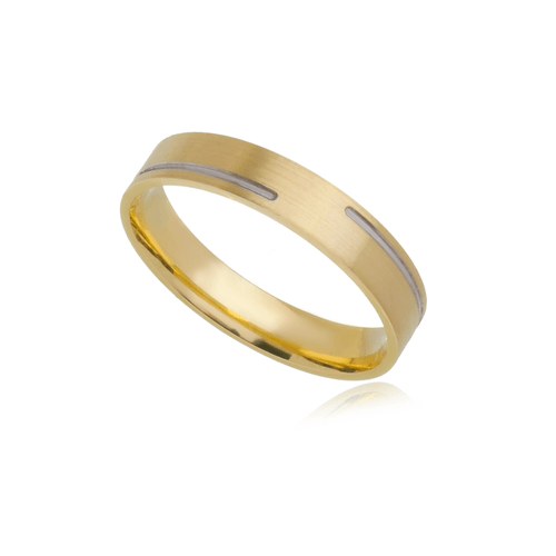 Aliança de Ouro 18K Reta e Anatômica