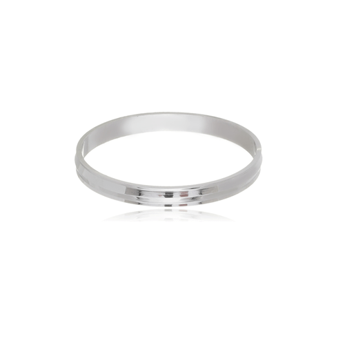 Aliança Moderna de Ouro Branco 18k de 2,4 mm