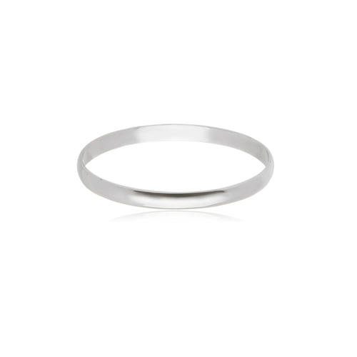 Aliança Meia Cana de Ouro Branco 18k de 1,7 mm
