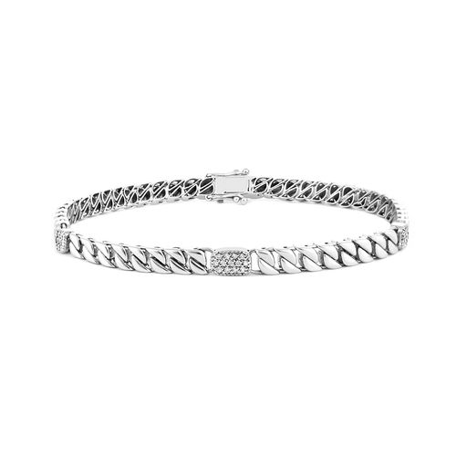 Pulseira Origem de Ouro Branco 18k com Diamantes