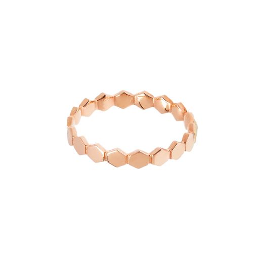 Anel Allegro Hexágono de Ouro Rosé 18k