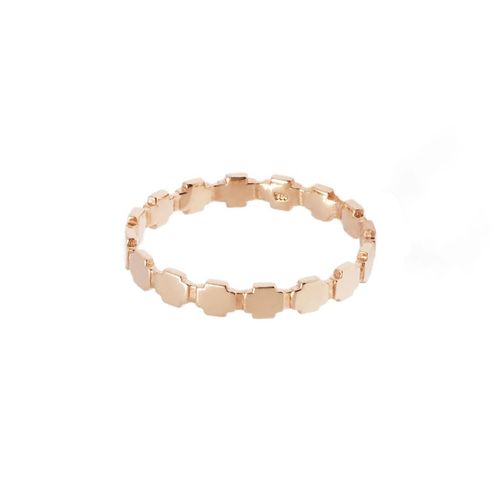 Anel Allegro Cruz de Ouro Rosé 18k