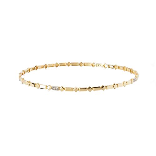 Bracelete Allegro Losangos de Ouro 18k com Diamantes