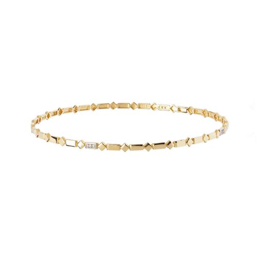 Bracelete Allegro Losangos de Ouro 18k com Diamantes