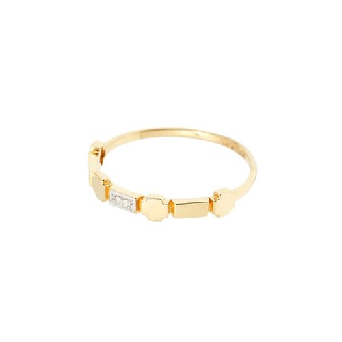 Anel Allegro Fino Cruz de Ouro 18k com Diamantes