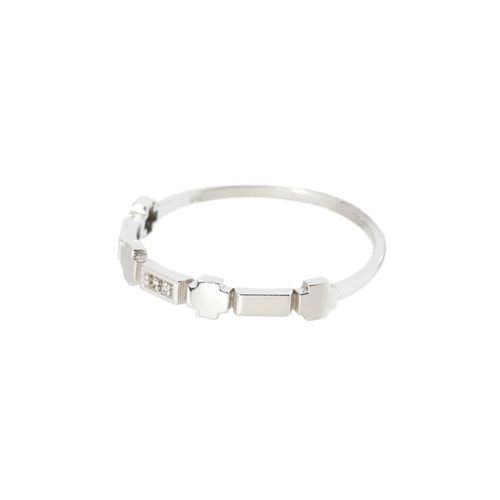 Anel Allegro Fino Cruz de Ouro 18k com Diamantes