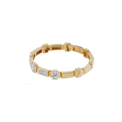 Anel Allegro Fino Cruz de Ouro 18k com Diamantes