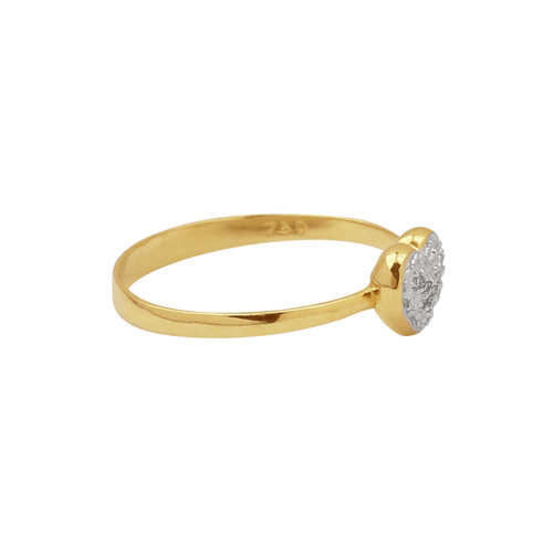Anel de Coração Mini de Ouro 18k com Diamantes
