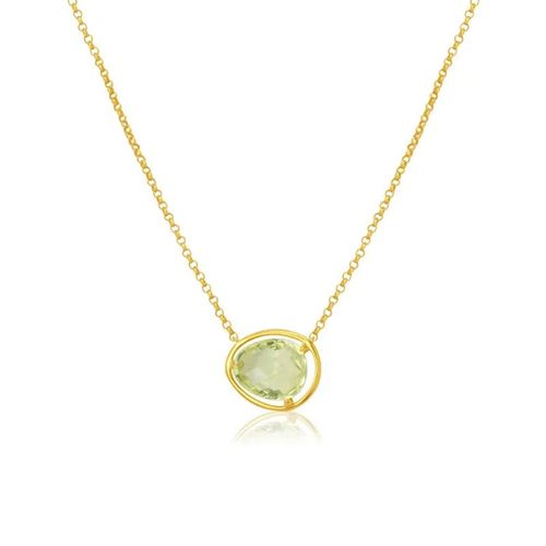 Colar Sunset Gota M em Ouro 18k com Green Gold
