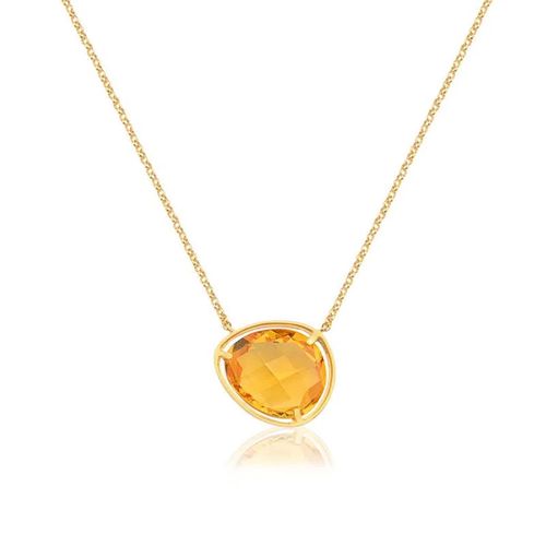 Colar Sunset Gota G em Ouro 18k com Citrino