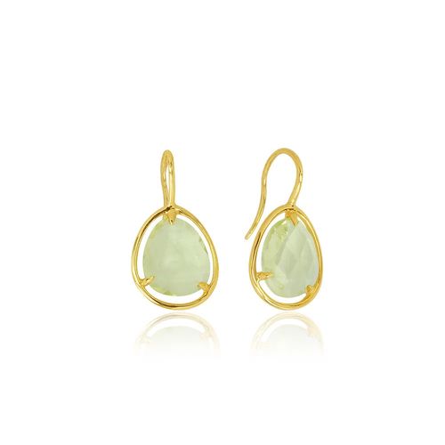 Brincos Sunset Gota M em Ouro 18k com Green Gold