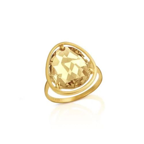 Anel Sunset Gota G em Ouro 18k com Citrino