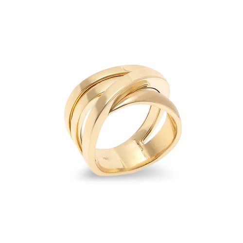 Anel Touch P de Ouro Amarelo 18k