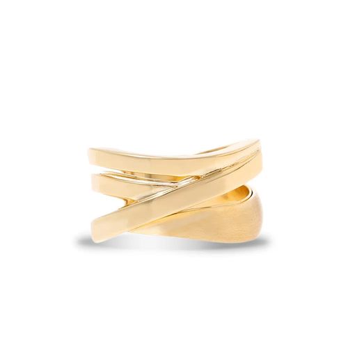 Anel Touch P de Ouro Amarelo 18k