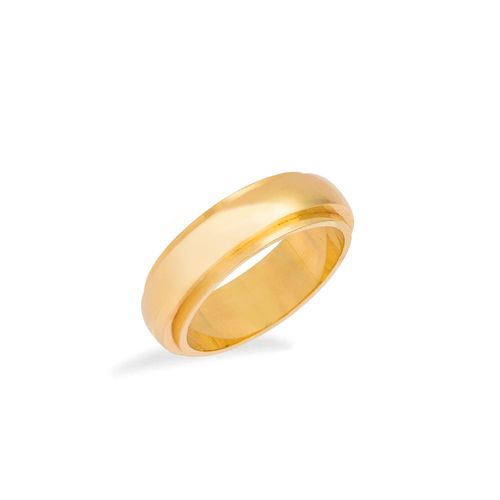 Aliança de Ouro Amarelo 18k Meia Cana Degrau 5,7 mm (un.)