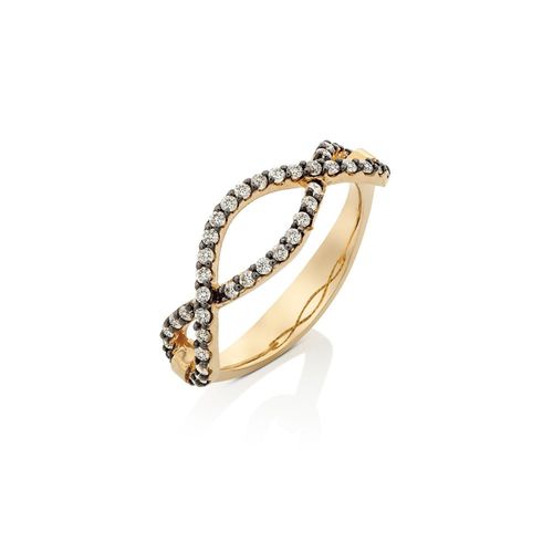 Anel Serenata de Ouro Amarelo 18k com Diamantes