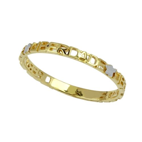 Anel Charme Liberdade de Ouro Amarelo 18k