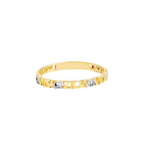 Anel Charme Vida de Ouro Amarelo 18k
